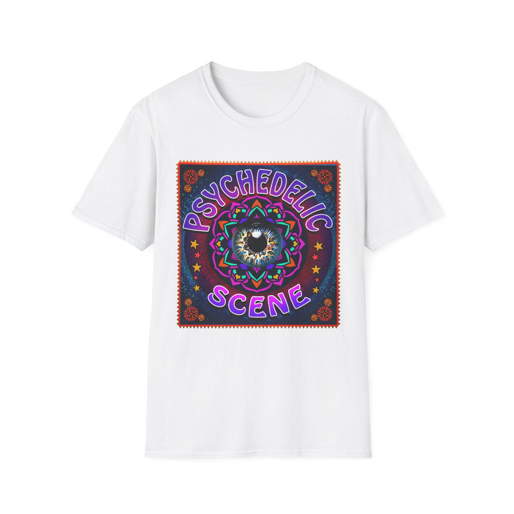 Psychedelic Scene Graphic T-Shirt — Retro Skull Mandala Tee