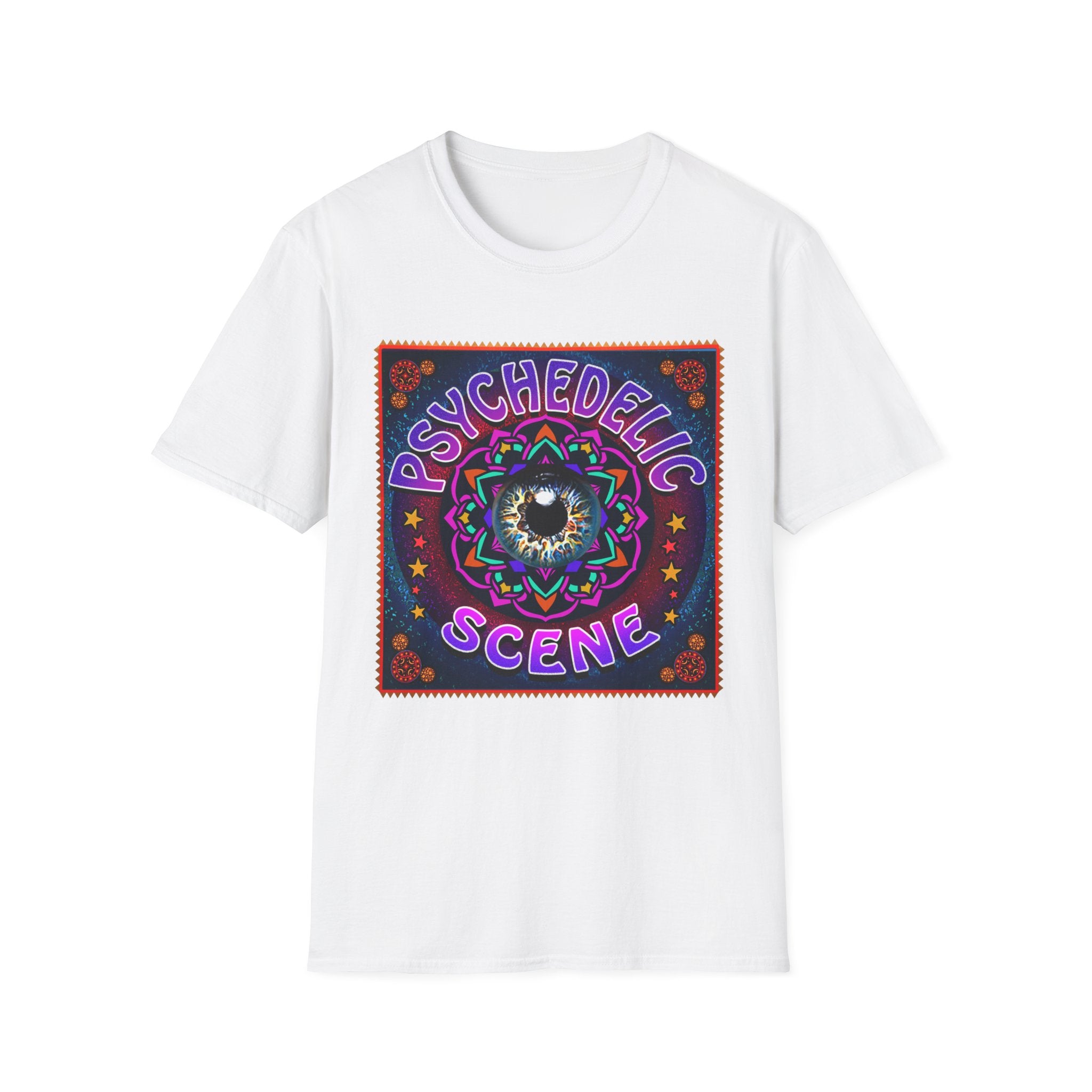 Psychedelic Scene Graphic T-Shirt — Retro Skull Mandala Tee