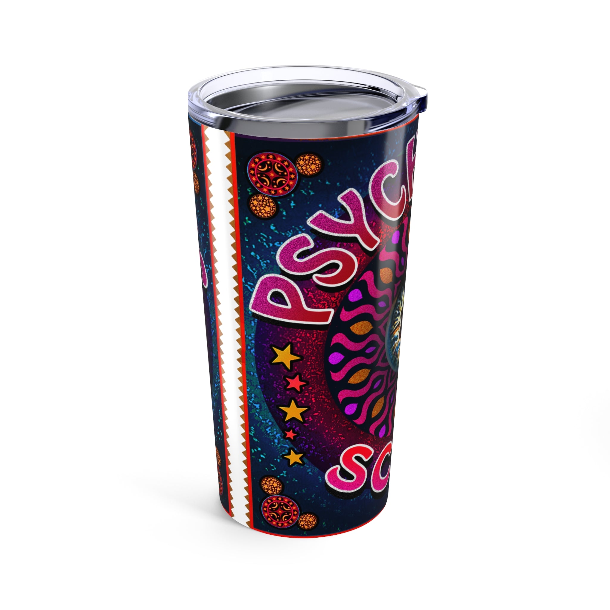 Psychedelic Eye 20oz Tumbler — Trippy Cosmic Pattern Travel Mug