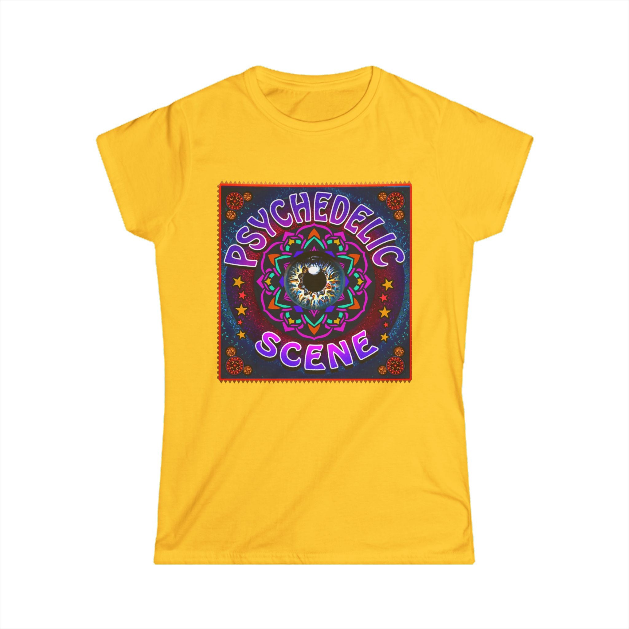 Psychedelic Scene Women's Tee — Retro Psychedelia Graphic T-Shirt