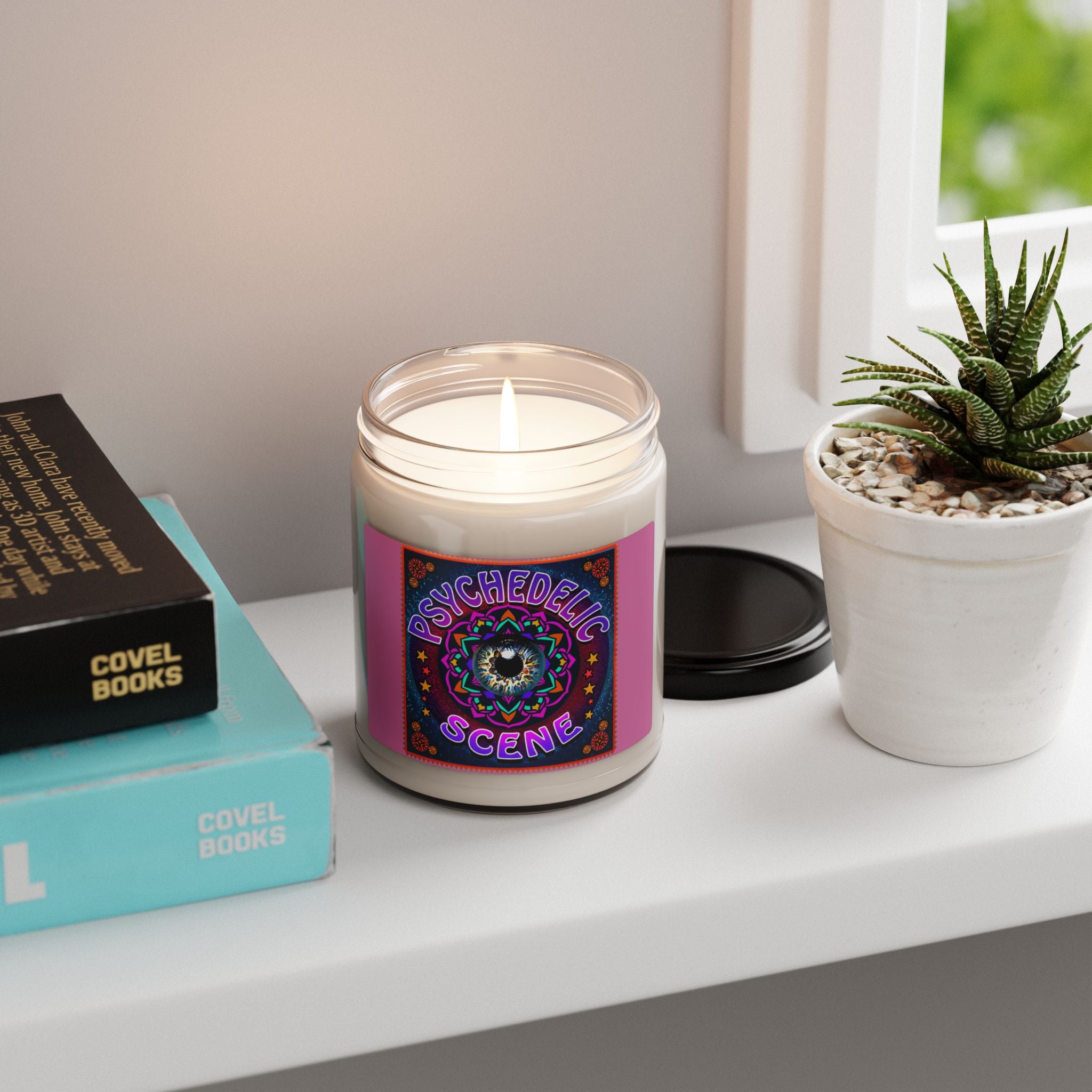 Psychedelic Scene Soy Candle — 9oz Scented Jar