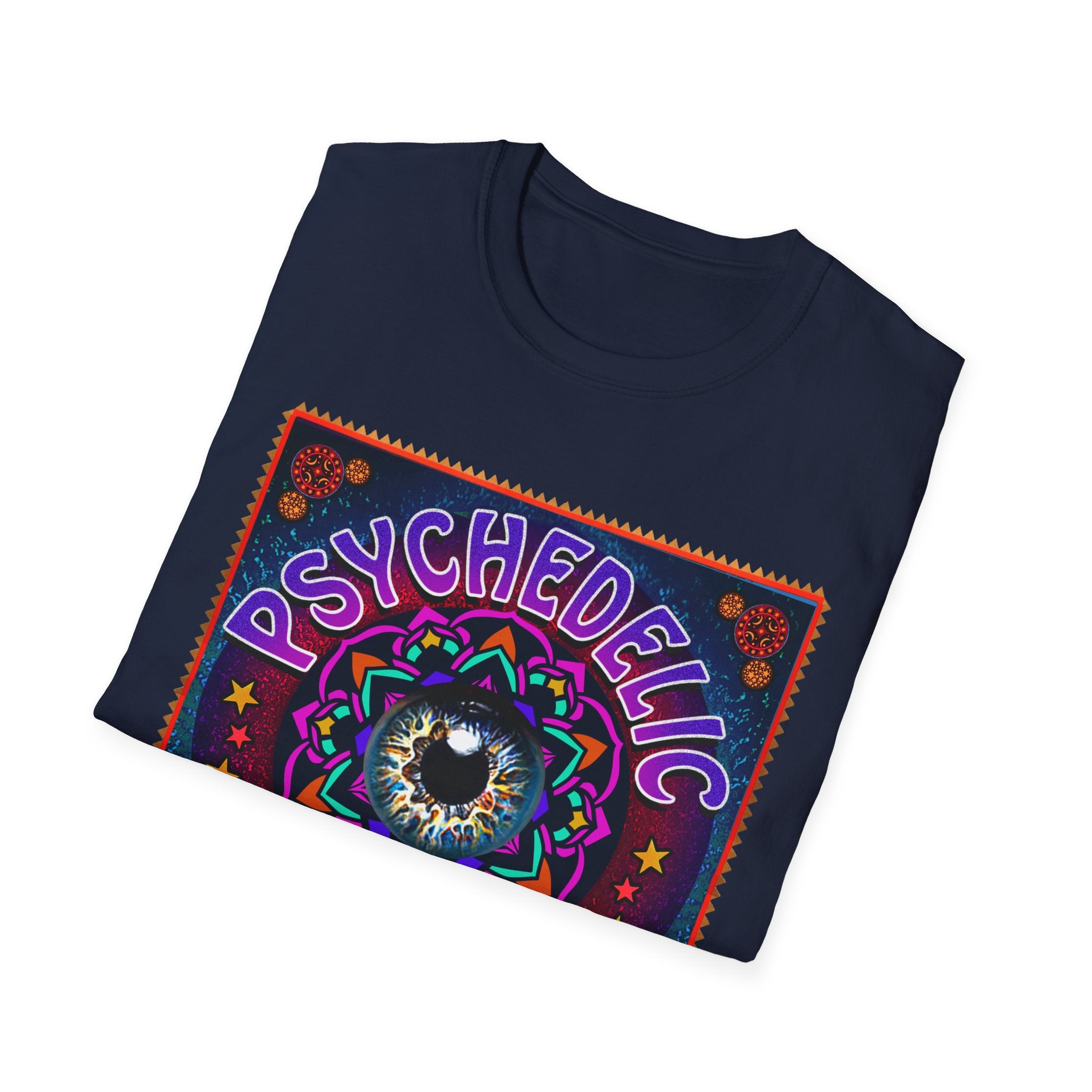 Psychedelic Scene Graphic T-Shirt — Retro Skull Mandala Tee