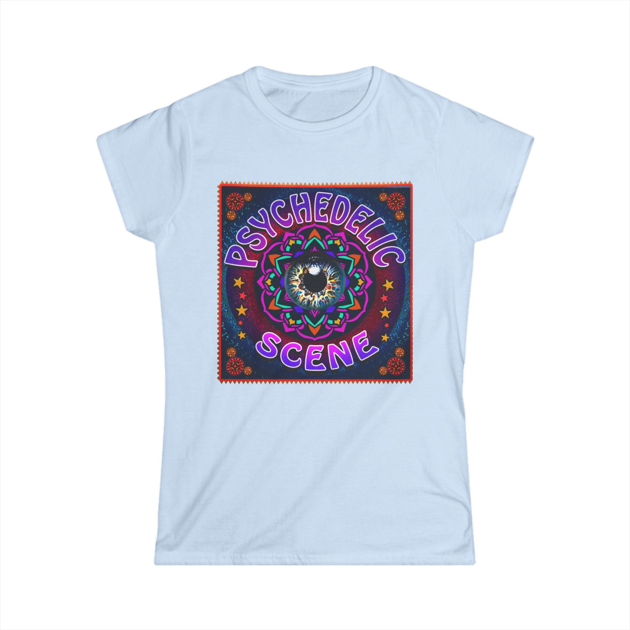 Psychedelic Scene Women's Tee — Retro Psychedelia Graphic T-Shirt