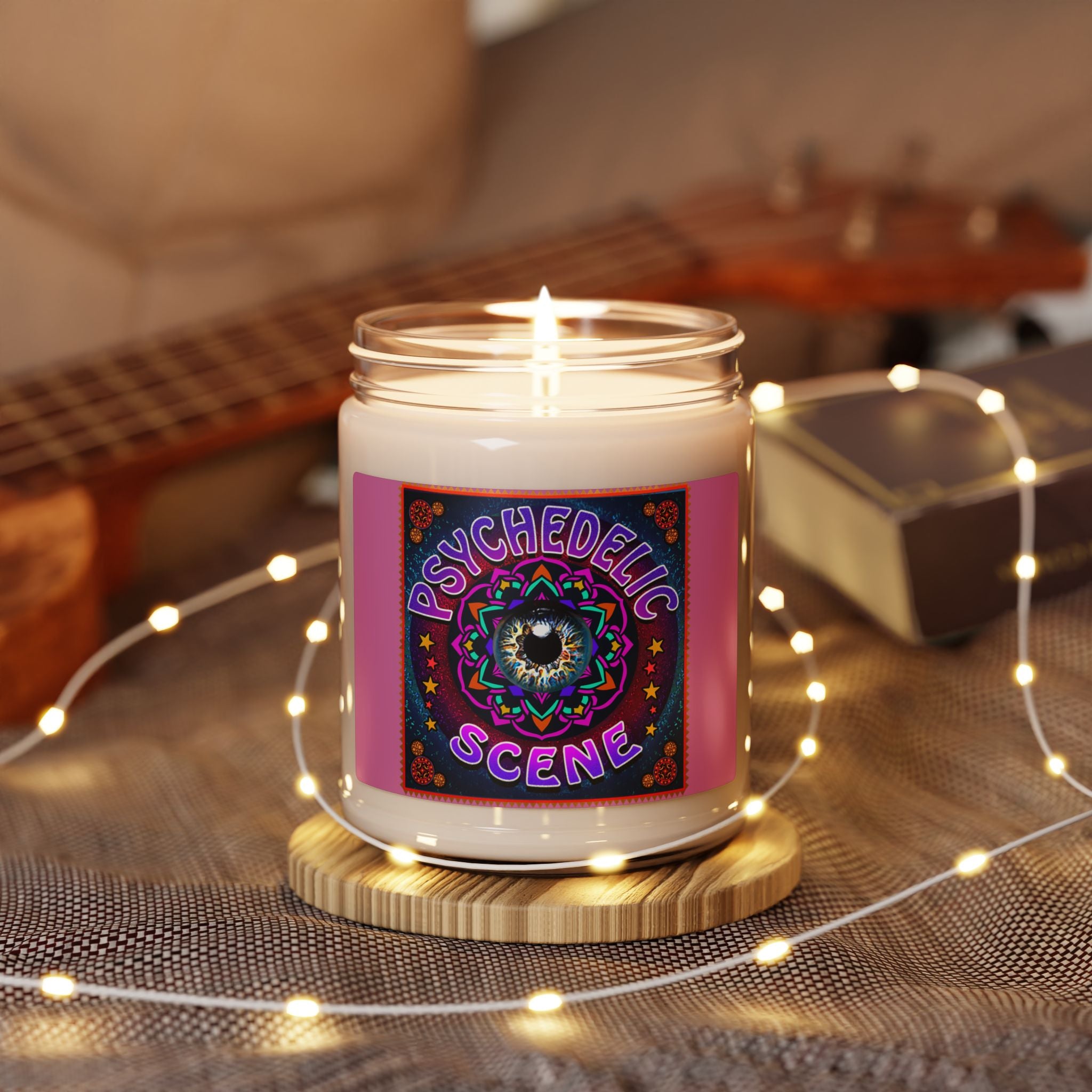Psychedelic Scene Soy Candle — 9oz Scented Jar
