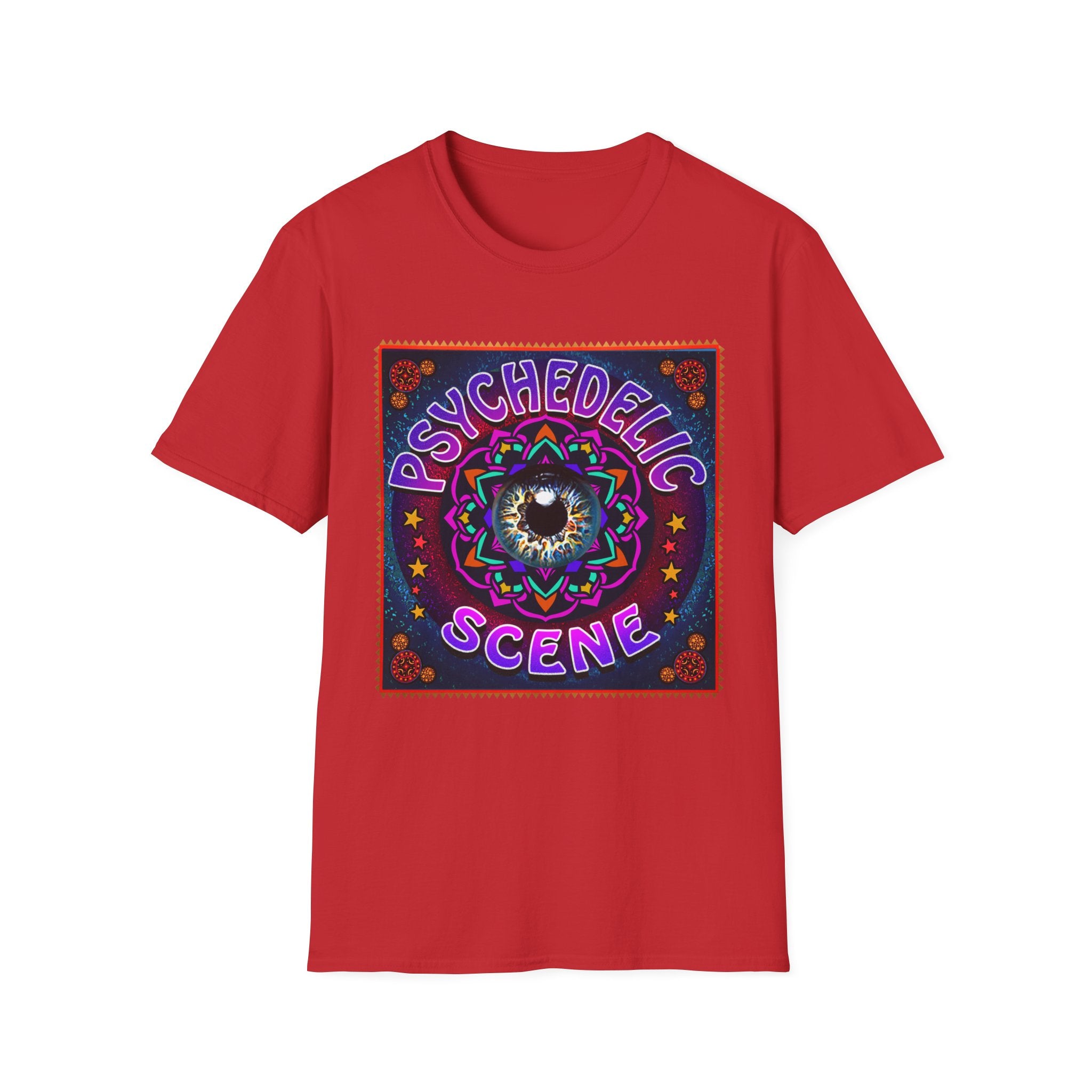 Psychedelic Scene Graphic T-Shirt — Retro Skull Mandala Tee