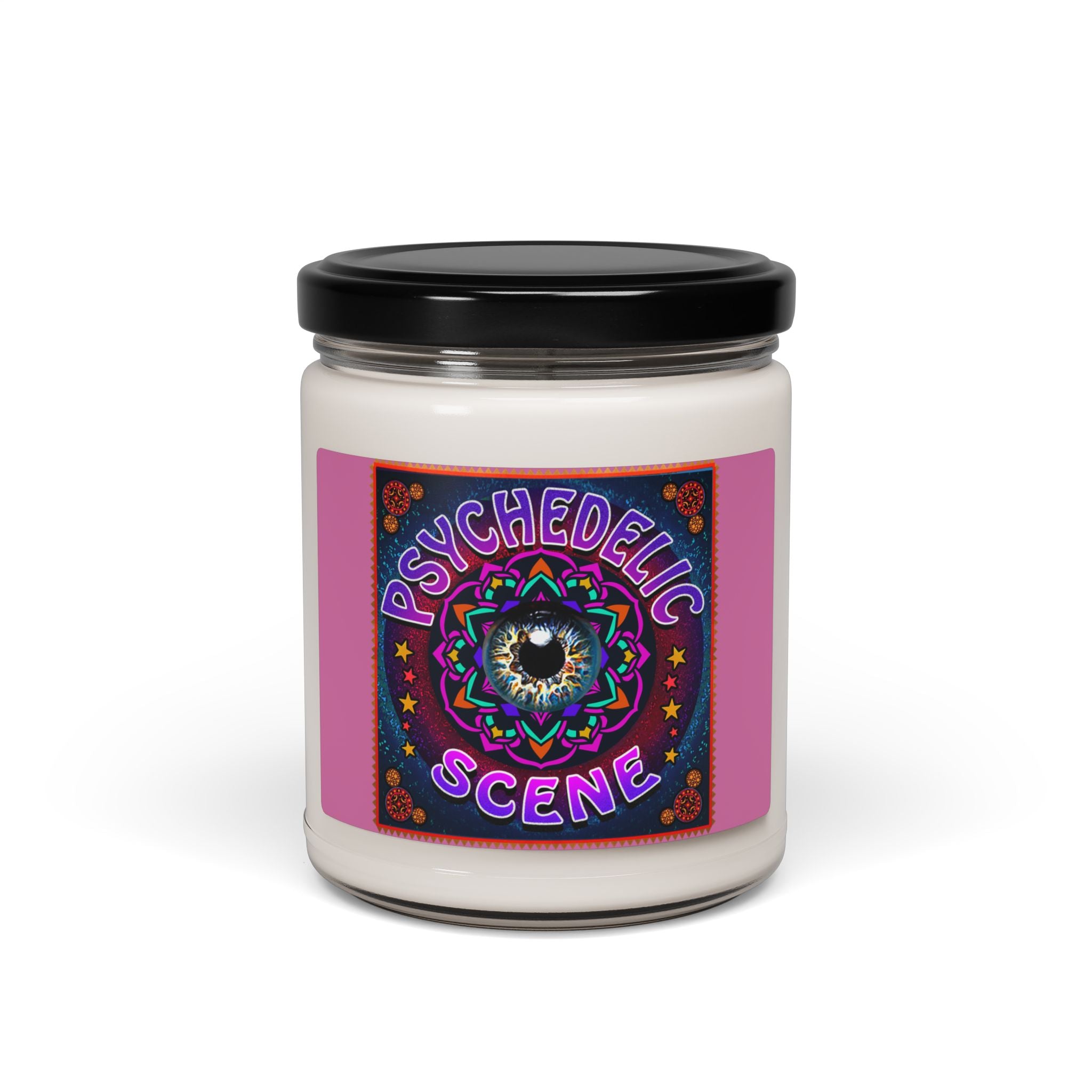 Psychedelic Scene Soy Candle — 9oz Scented Jar