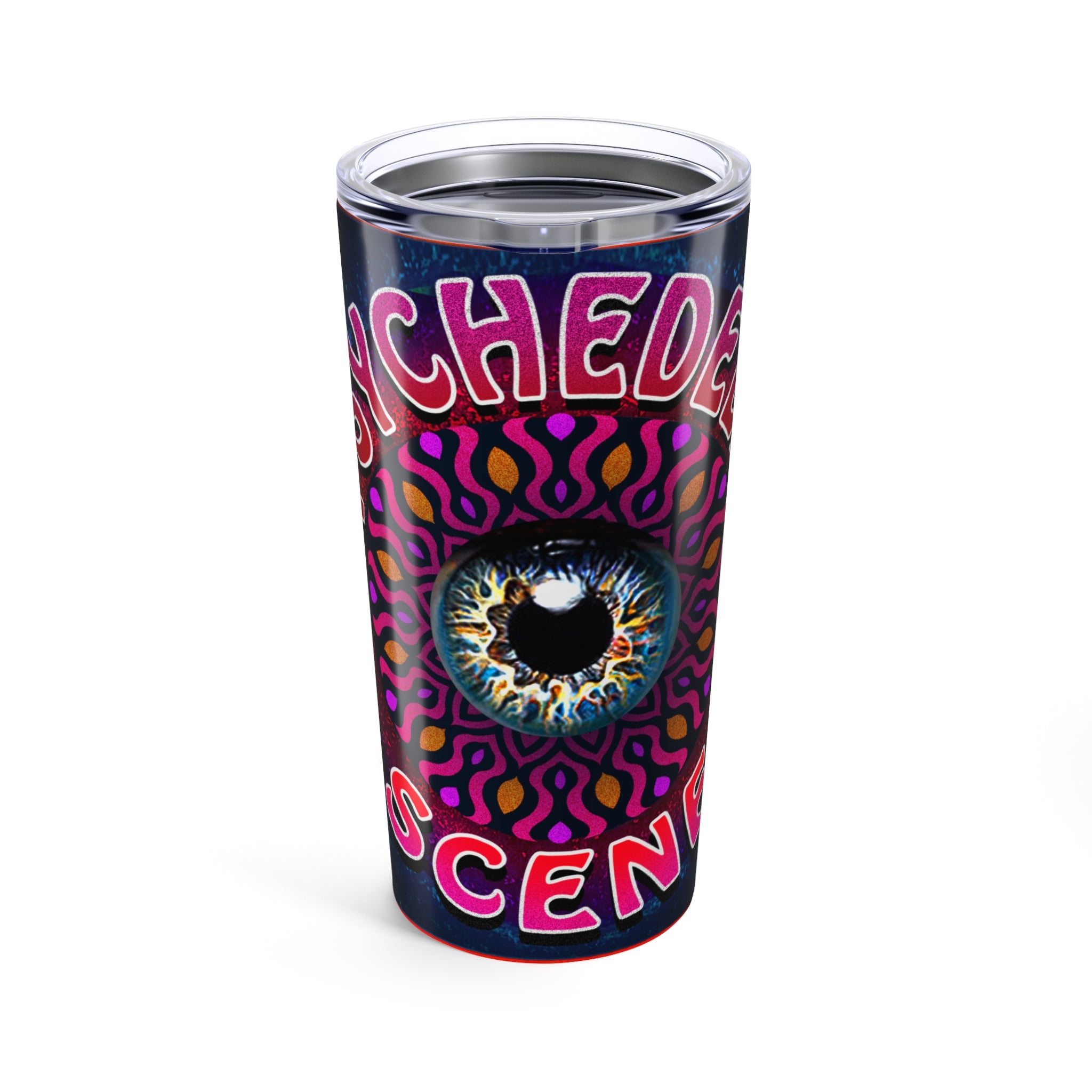 Psychedelic Eye 20oz Tumbler — Trippy Cosmic Pattern Travel Mug