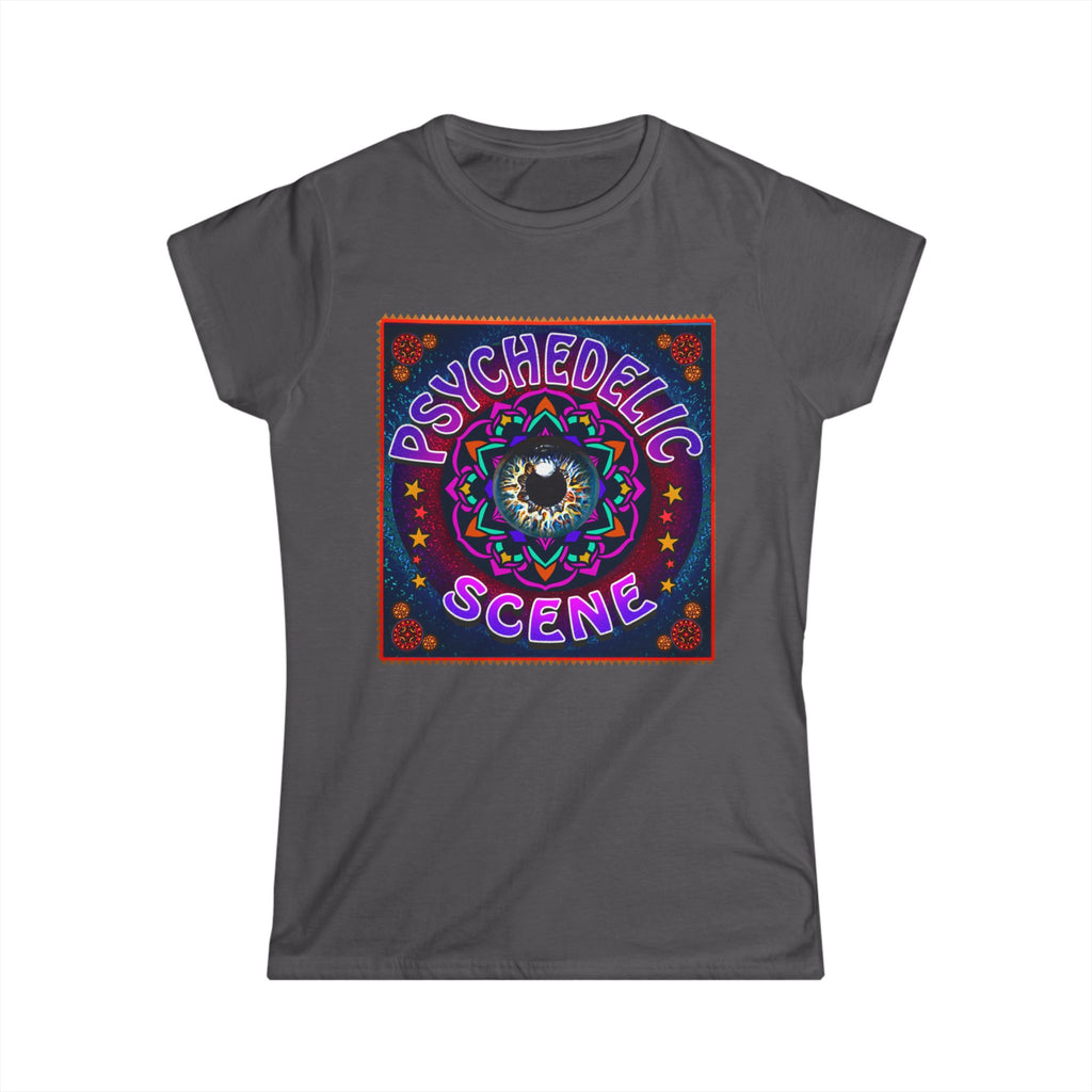 Psychedelic Scene Women's Tee — Retro Psychedelia Graphic T-Shirt