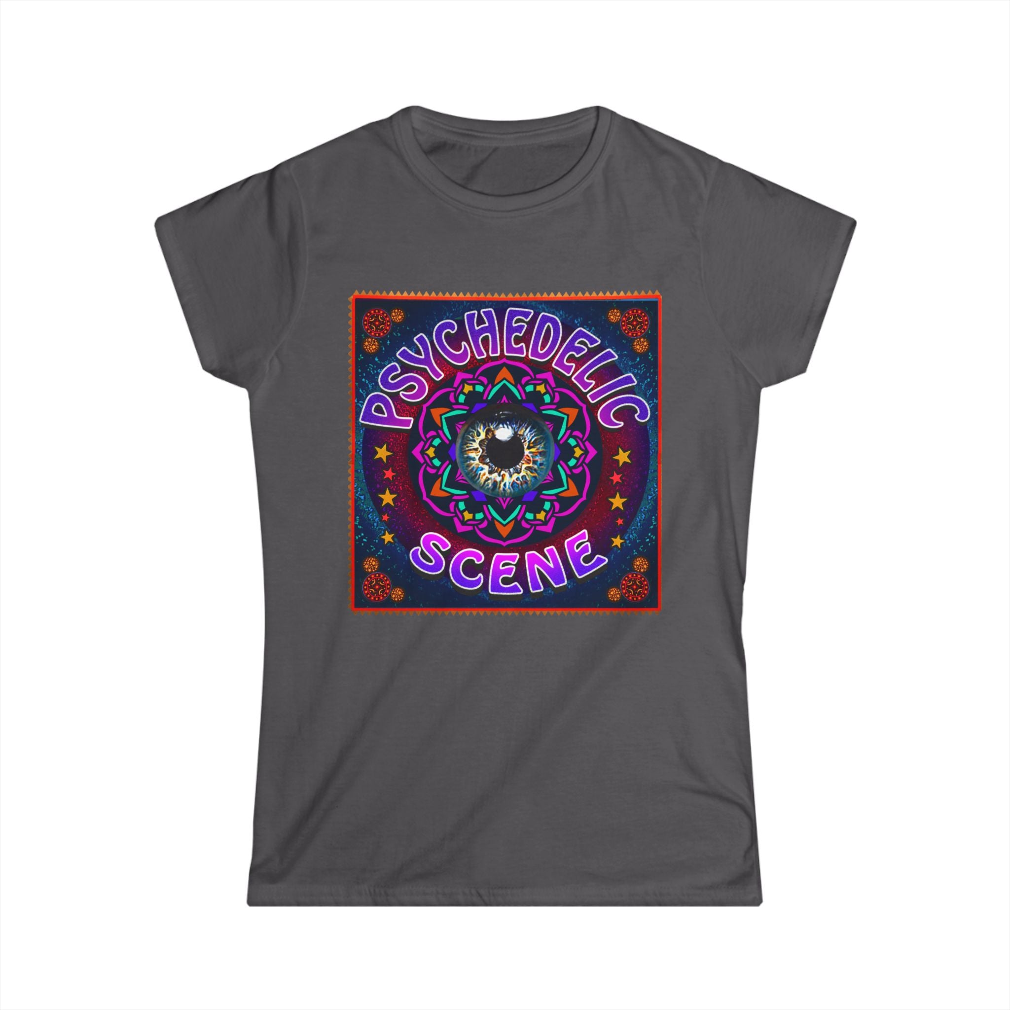 Psychedelic Scene Women's Tee — Retro Psychedelia Graphic T-Shirt