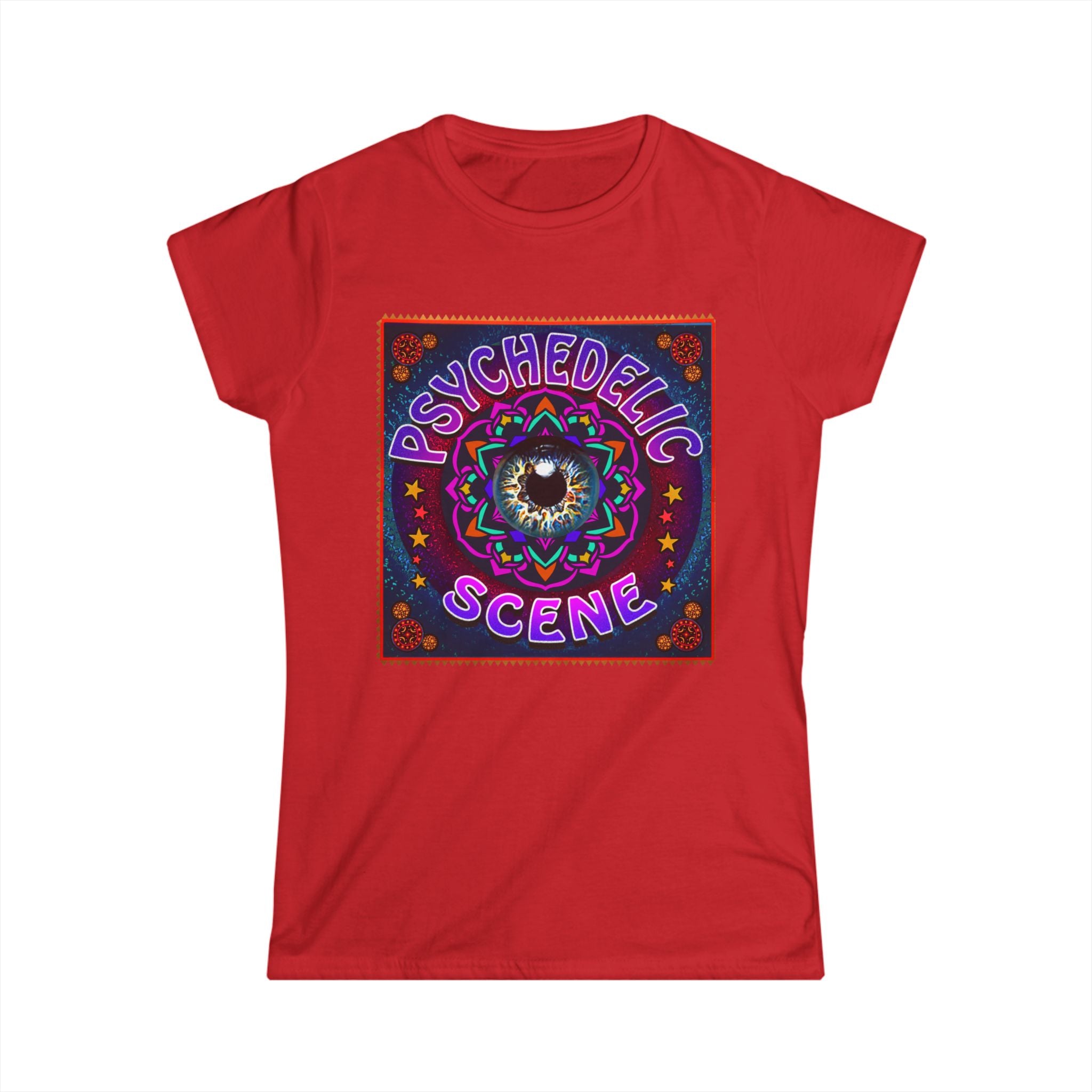 Psychedelic Scene Women's Tee — Retro Psychedelia Graphic T-Shirt