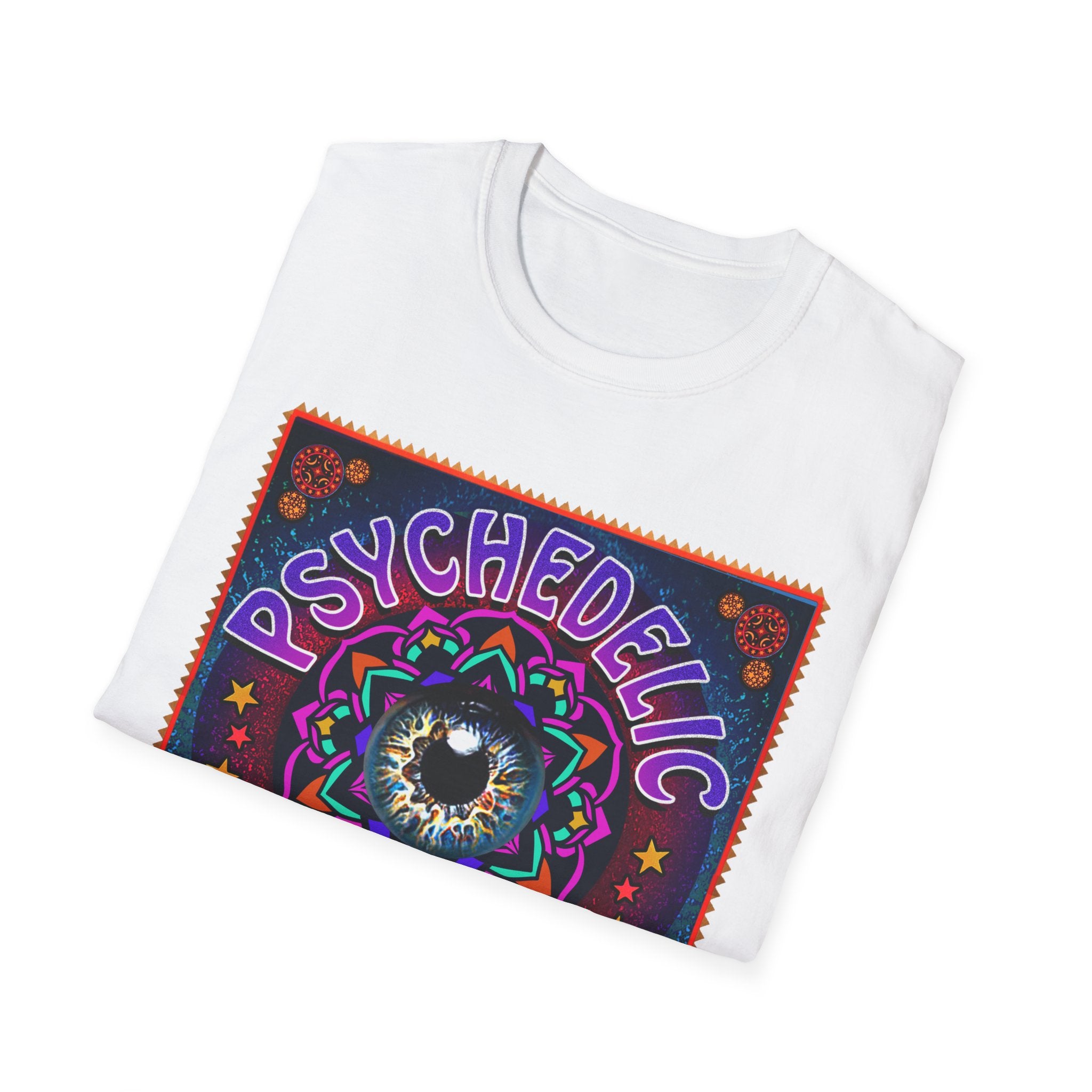 Psychedelic Scene Graphic T-Shirt — Retro Skull Mandala Tee