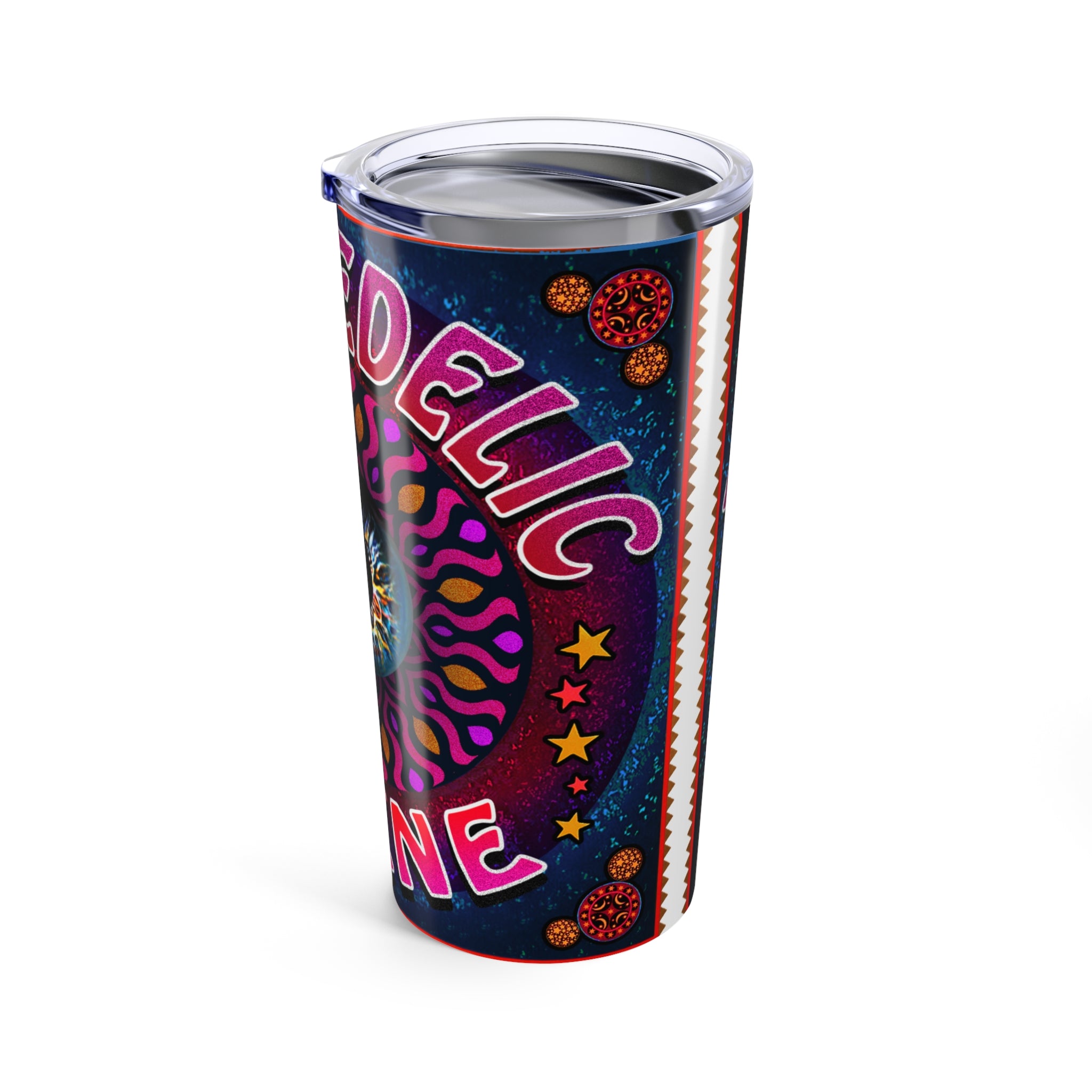Psychedelic Eye 20oz Tumbler — Trippy Cosmic Pattern Travel Mug