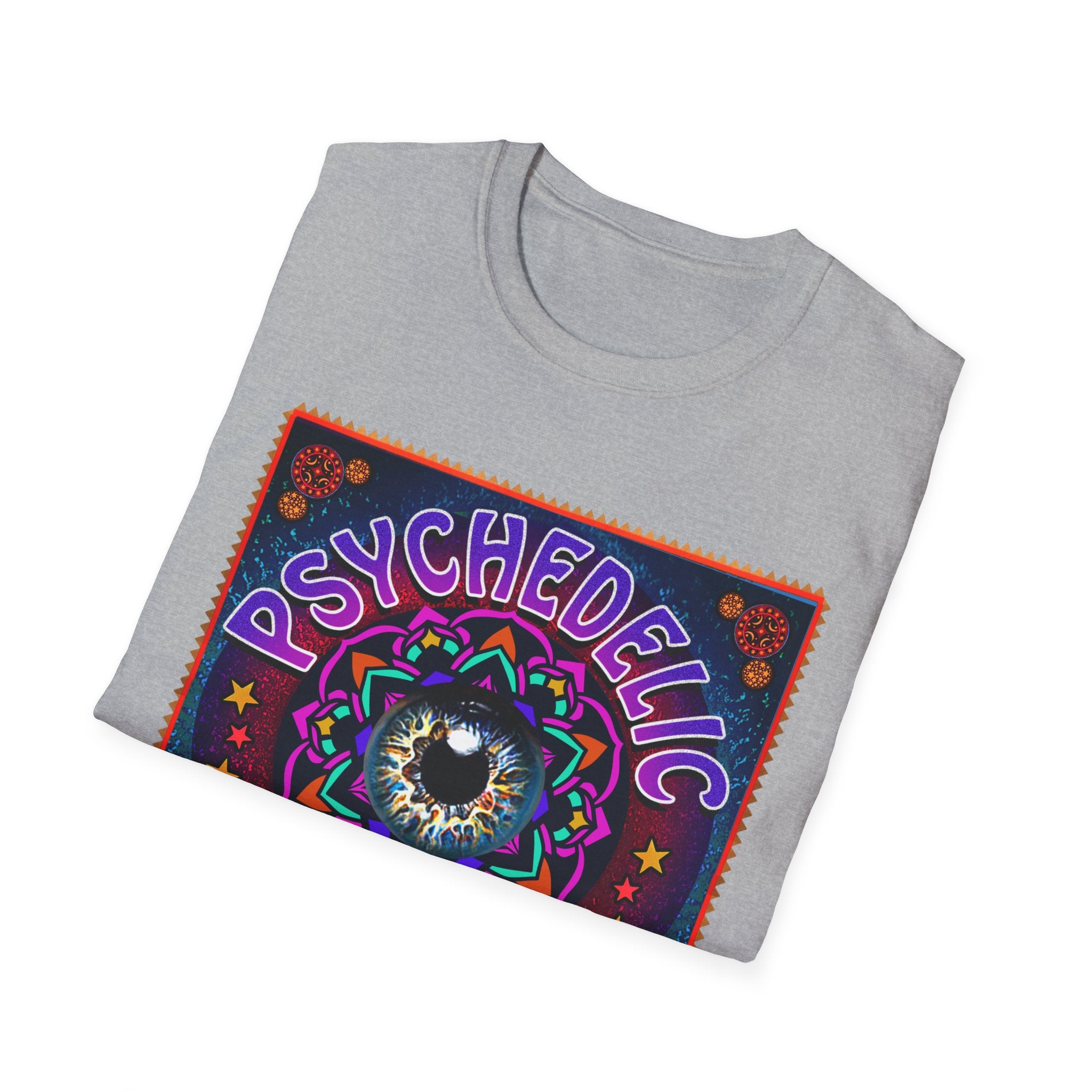Psychedelic Scene Graphic T-Shirt — Retro Skull Mandala Tee