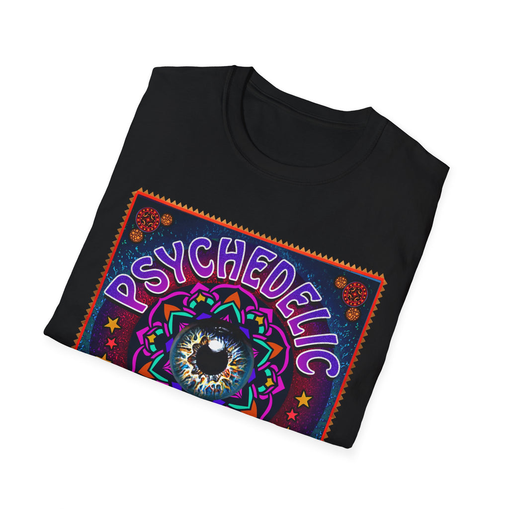 Psychedelic Scene Graphic T-Shirt — Retro Skull Mandala Tee