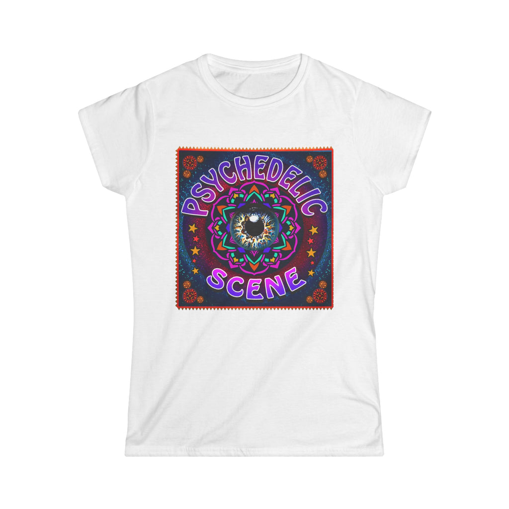 Psychedelic Scene Women's Tee — Retro Psychedelia Graphic T-Shirt