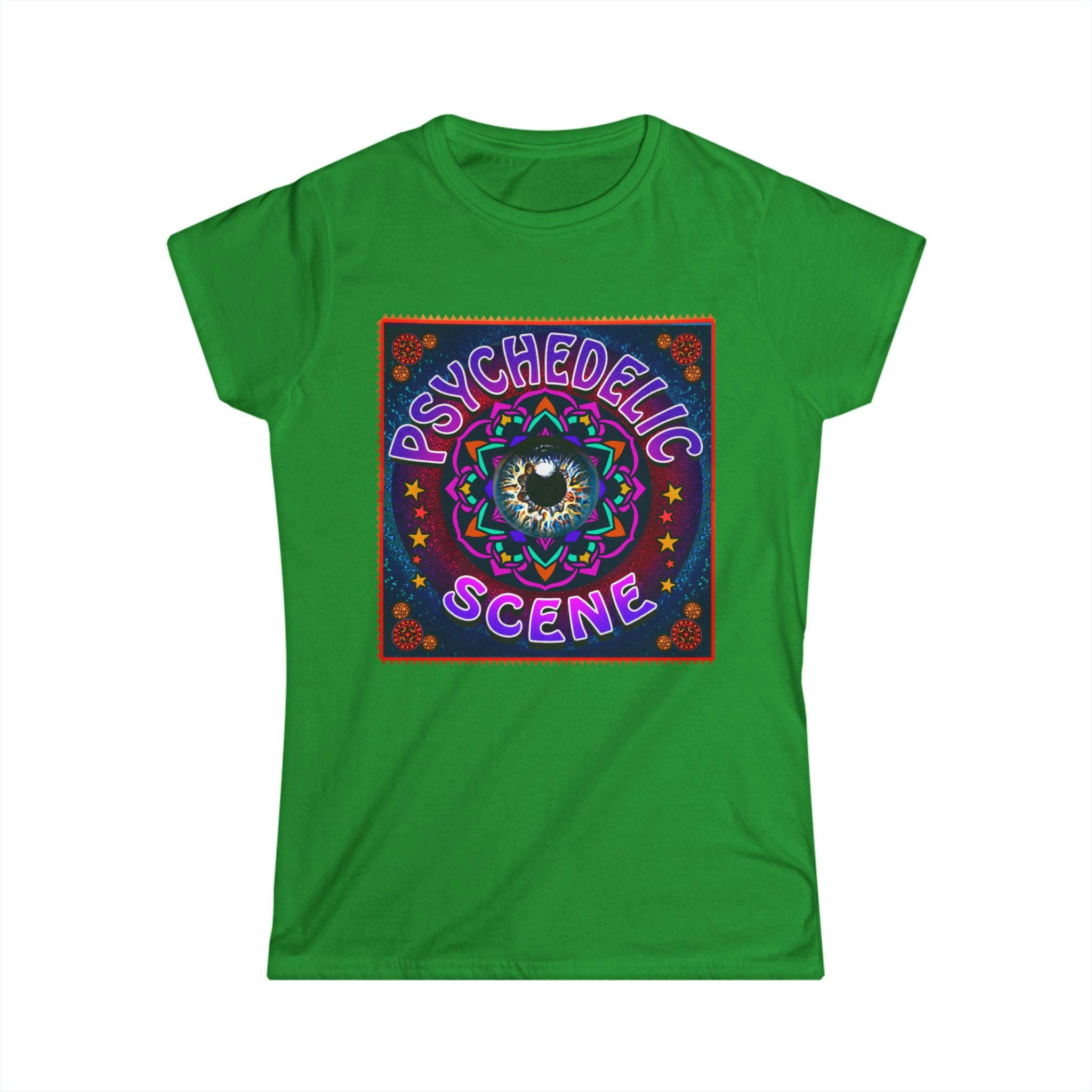 Psychedelic Scene Women's Tee — Retro Psychedelia Graphic T-Shirt
