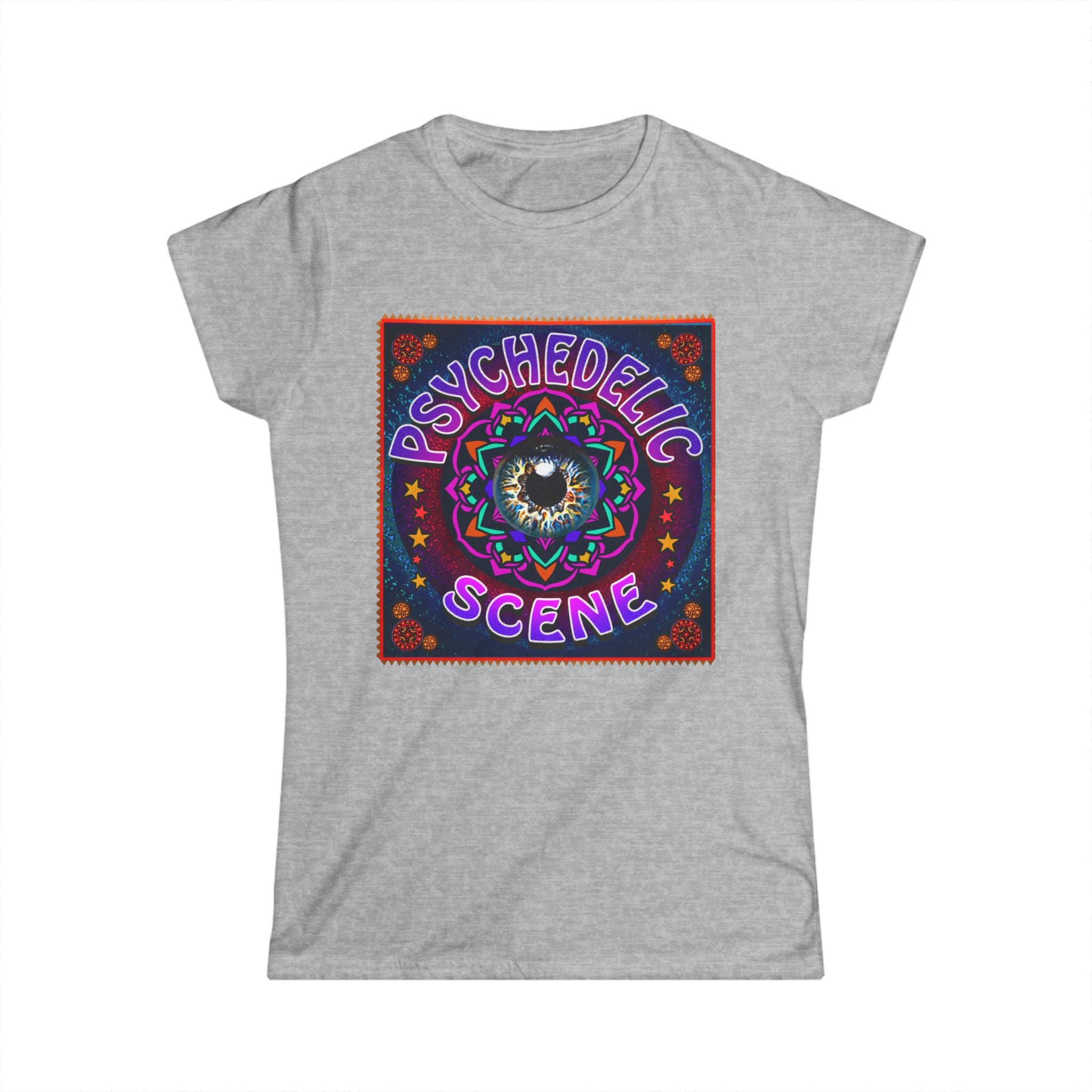 Psychedelic Scene Women's Tee — Retro Psychedelia Graphic T-Shirt