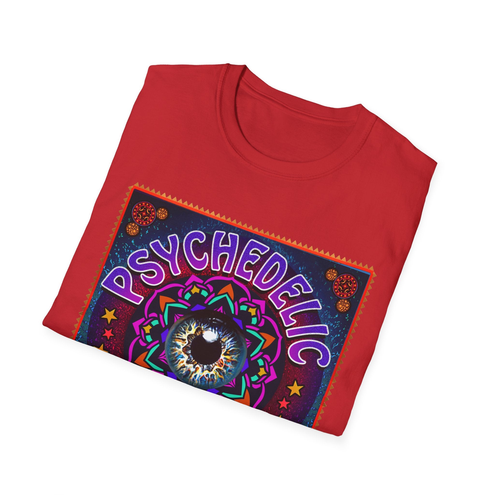 Psychedelic Scene Graphic T-Shirt — Retro Skull Mandala Tee